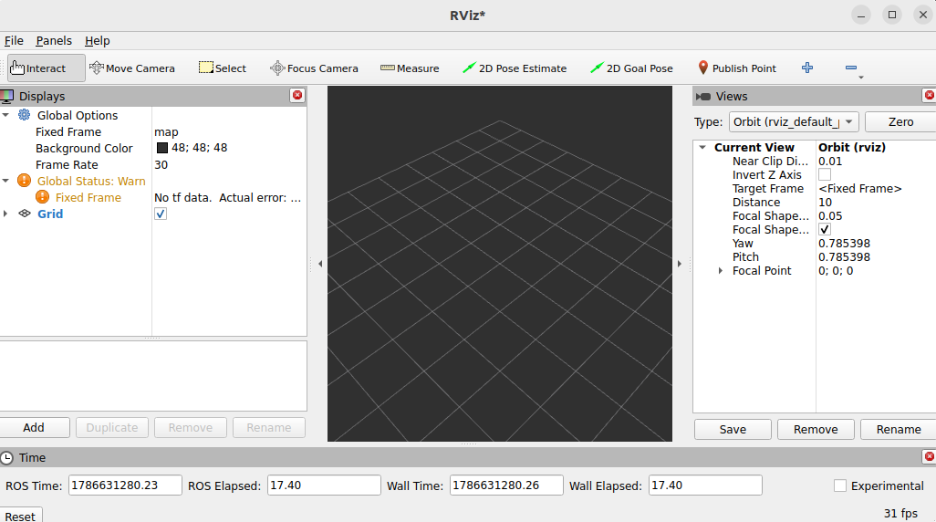RViz2 Main Panel