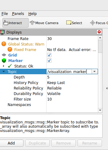RViz2 Add Marker